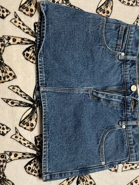 Abrand Blue Denim Mini Skirt